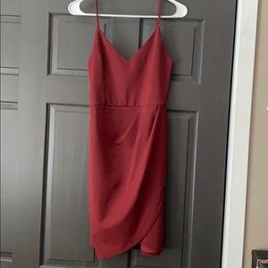 Maroon Thigh length dress